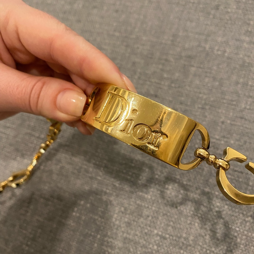 RARE Dior by Galliano Ostrich Saddle Bag in Pink - Picture 4 of 12